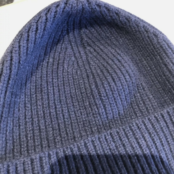 J Crew 100% Cashmere Knit Beanie NWT navy blue color
